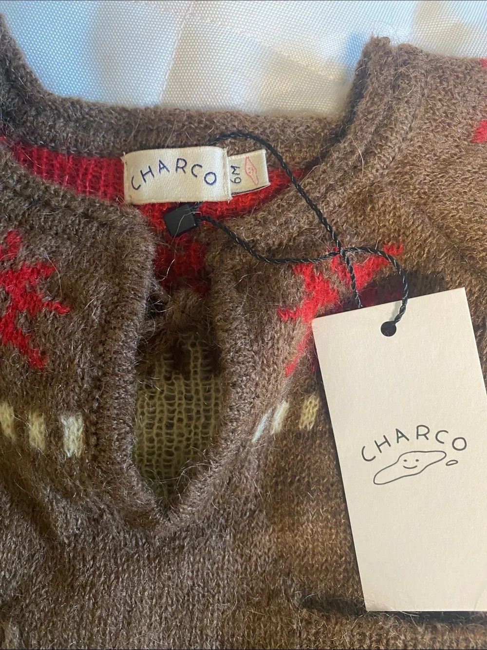 Chaco Brown Kids Sweater with Blue Wave and Red Star Accents